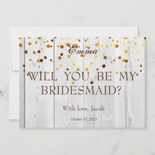 Gold Glitter zal mijn uitnodiging zijn (Voorkant)