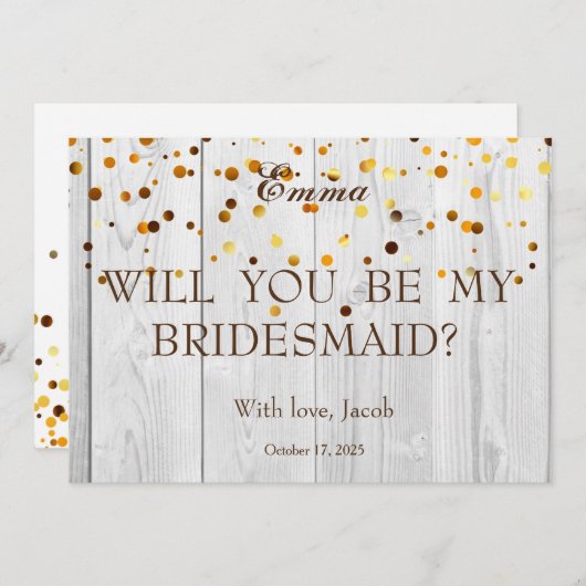 Gold Glitter zal mijn uitnodiging zijn (Voorkant / Achterkant)