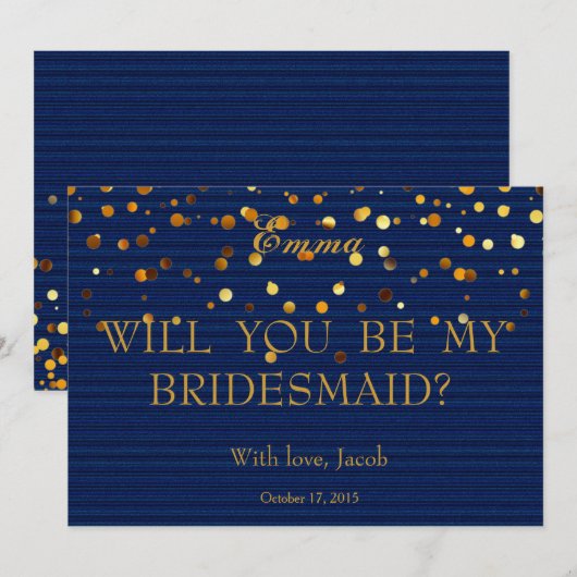 Gold Glitter zal mijn uitnodiging zijn (Voorkant / Achterkant)