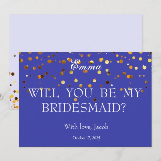 Gold Glitter zal mijn uitnodiging zijn (Voorkant / Achterkant)