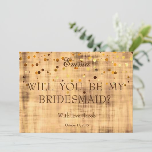 Gold Glitter zal mijn uitnodiging zijn (Staand voorkant)