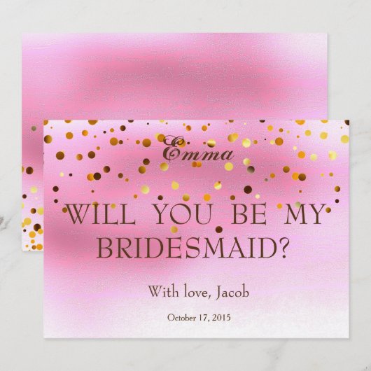 Gold Glitter zal mijn uitnodiging zijn (Voorkant / Achterkant)