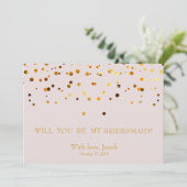 Gold Glitter zal mijn uitnodiging zijn (Staand voorkant)