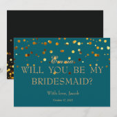 Gold Glitter zal mijn uitnodiging zijn (Voorkant / Achterkant)