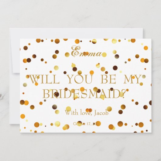 Gold Glitter zal mijn uitnodiging zijn (Voorkant)