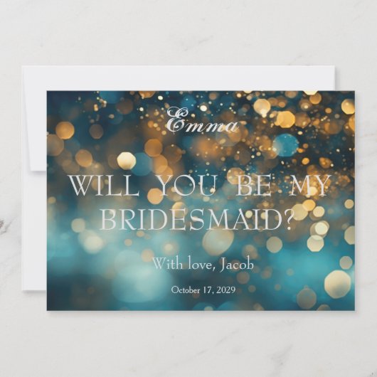 Gold Glitter zal mijn uitnodiging zijn (Voorkant)