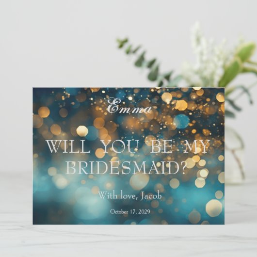 Gold Glitter zal mijn uitnodiging zijn (Staand voorkant)