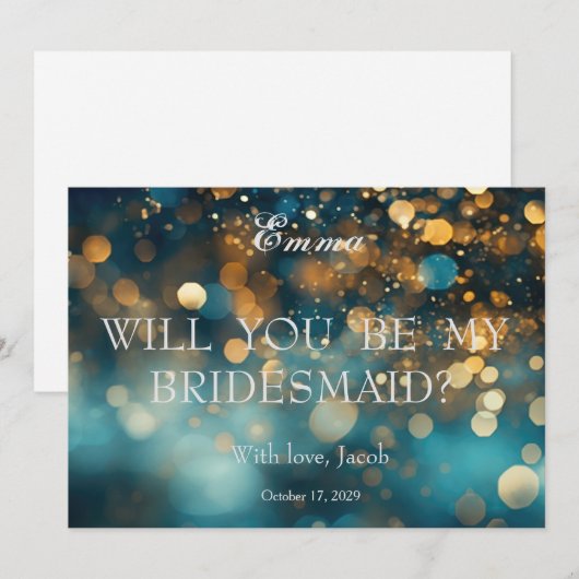 Gold Glitter zal mijn uitnodiging zijn (Voorkant / Achterkant)