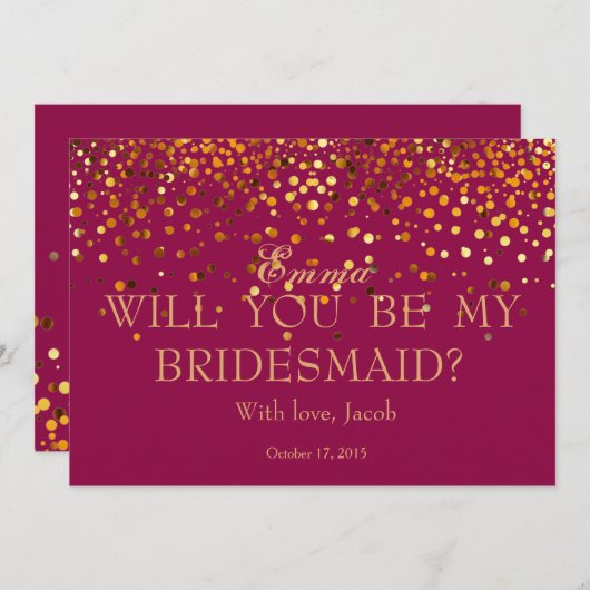 Gold Glitter zal mijn uitnodiging zijn (Voorkant / Achterkant)