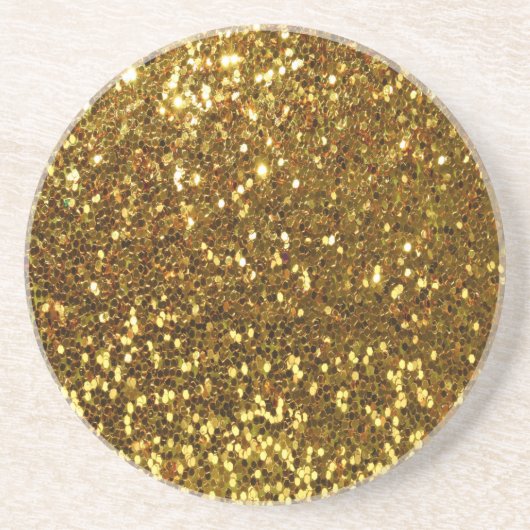 Gold Glitter Zandsteen Onderzetter (Voorkant)