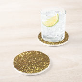 Gold Glitter Zandsteen Onderzetter (Zijkant)