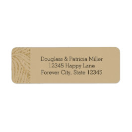 Gold Glitter Zebra afdrukken Etiket