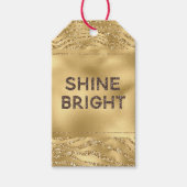 Gold Glitter Zebra Print Shine Cadeaulabel (Voorkant)