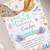 Gold Glitter | Zeemeermin in het Zee van Birthday Kaart