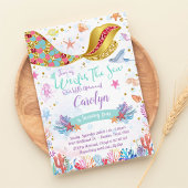 Gold Glitter | Zeemeermin in het Zee van Birthday Kaart