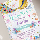 Gold Glitter | Zeemeermin in het Zee van Birthday Kaart