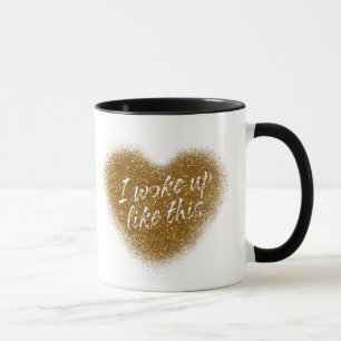 Gold Glitter ZOALS deze Mok van het hartkoffie