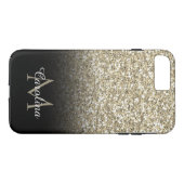 Gold Glitter, zwart, op maat Case-Mate iPhone Case (Achterkant (Horizontaal))