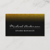 Gold Glitter | Zwarte fade Visitekaartje (Voorkant)