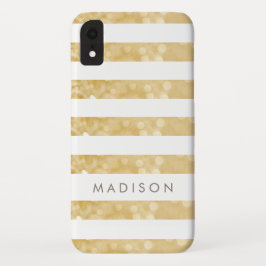 Gold Glittering Stripes - Aangepaste iPhone Case-M Case-Mate iPhone Case