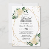 Gold Glitters Greenery Floral Vrijgezellenfeest Br Kaart (Voorkant)