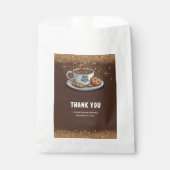 Gold Glitters Hot Chocolate Winter Baby shower Bedankzakje (Voorkant)