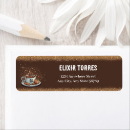 Gold Glitters Hot Chocolate Winter Baby shower Etiket