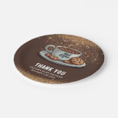 Gold Glitters Hot Chocolate Winter Baby shower Papieren Bordje (Gekanteld)