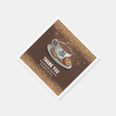 Gold Glitters Hot Chocolate Winter Baby shower Servet (Hoek)