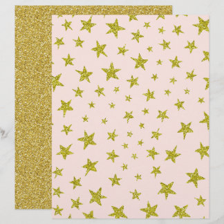 Gold Glittery-look Star-scrapbook