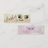 Gold Glittery luxe make-up ogen kalligrafie Mini Visitekaartje (Voorkant / Achterkant)