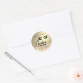 Gold glittery make-up extension lash cleaner c ronde sticker (Envelop)
