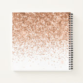 Gold Glittery Monogram Sketchbook Notitieboek (Achterkant)