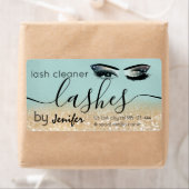 Gold glittery wink lash-uitbreidingsschoner etiket (Insitu)