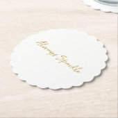 Gold Glitz Always Sparkle Kartonnen Onderzetters (Gekanteld)