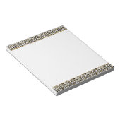 Gold Glitz Black leopard-printer Notitieblok (Schuin)