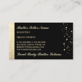 Gold Glitz Body Butter Cosmetic Cream Visitekaartje (Achterkant)