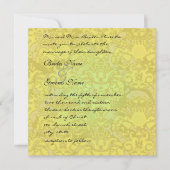 Gold Glitz Damask Wedding Uitnodiging (Voorkant)