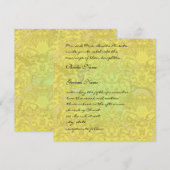 Gold Glitz Damask Wedding Uitnodiging (Voorkant / Achterkant)
