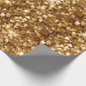 Gold Glitz Glam Sparkle Hearts Cadeaupapier (Hoek)