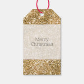 Gold Glitz Glitter Cadeaulabel (Voorkant)