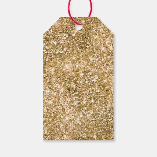 Gold Glitz Glitter Cadeaulabel (Achterkant)
