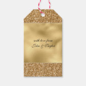 Gold Glitz Glitter Cadeaulabel (Voorkant)