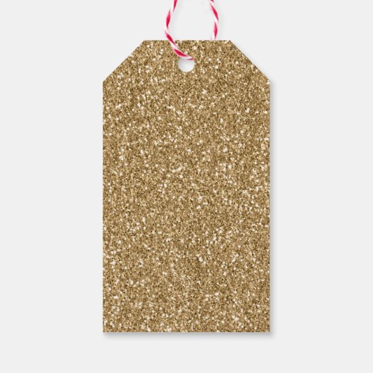 Gold Glitz Glitter Cadeaulabel (Achterkant)