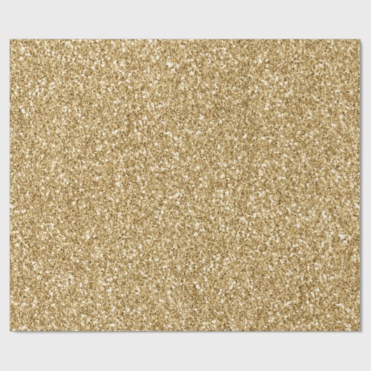 Gold Glitz Glitter Cadeaupapier (Vlak)