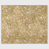 Gold Glitz Glitter Cadeaupapier (Vlak)