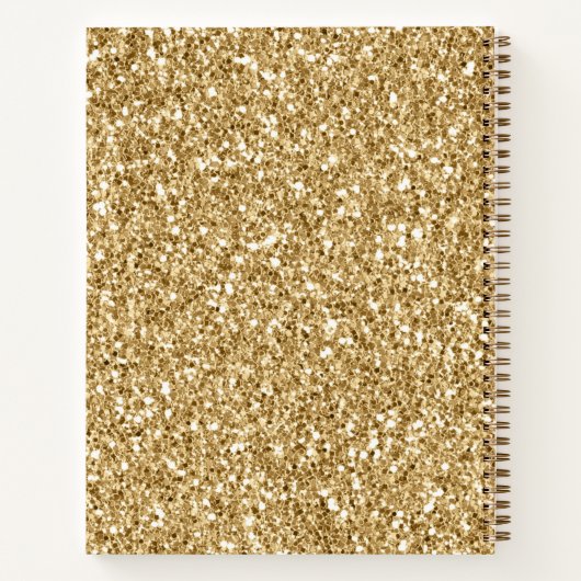 Gold Glitz Glitter Notitieboek (Achterkant)
