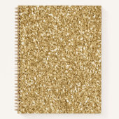Gold Glitz Glitter Notitieboek (Voorkant)