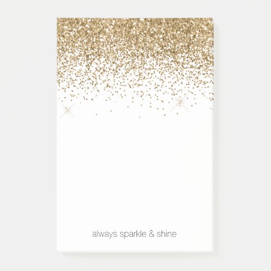 Gold Glitz Glitter Post-it® Notes (Voorkant)