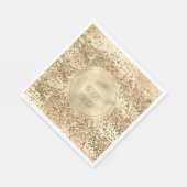 Gold Glitz Glitter Sparkle Confetti Servet (Hoek)